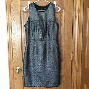 Banana Republic Black and Grey Tweed Dress
